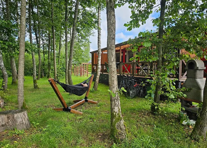 Letniskowy - Czerwony Całoroczny Dom wakacyjny Rzeczenica